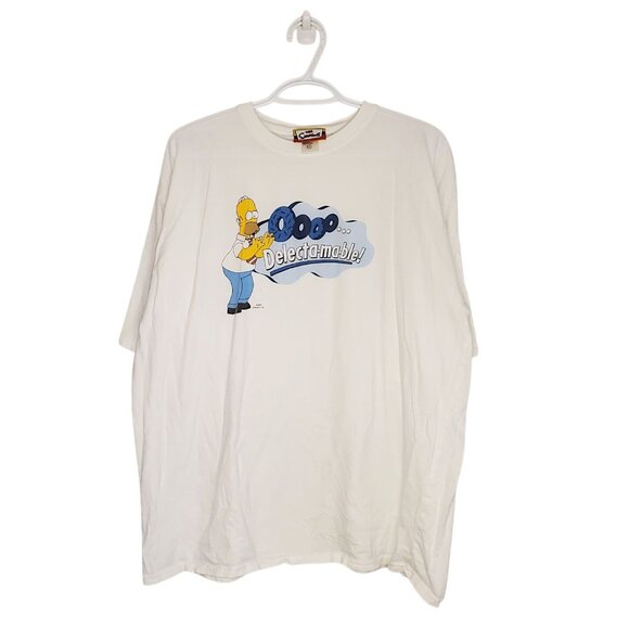 Vintage y2k The Simpsons Homer Donut 2005 graphic shirt white size XL - Picture 1 of 5